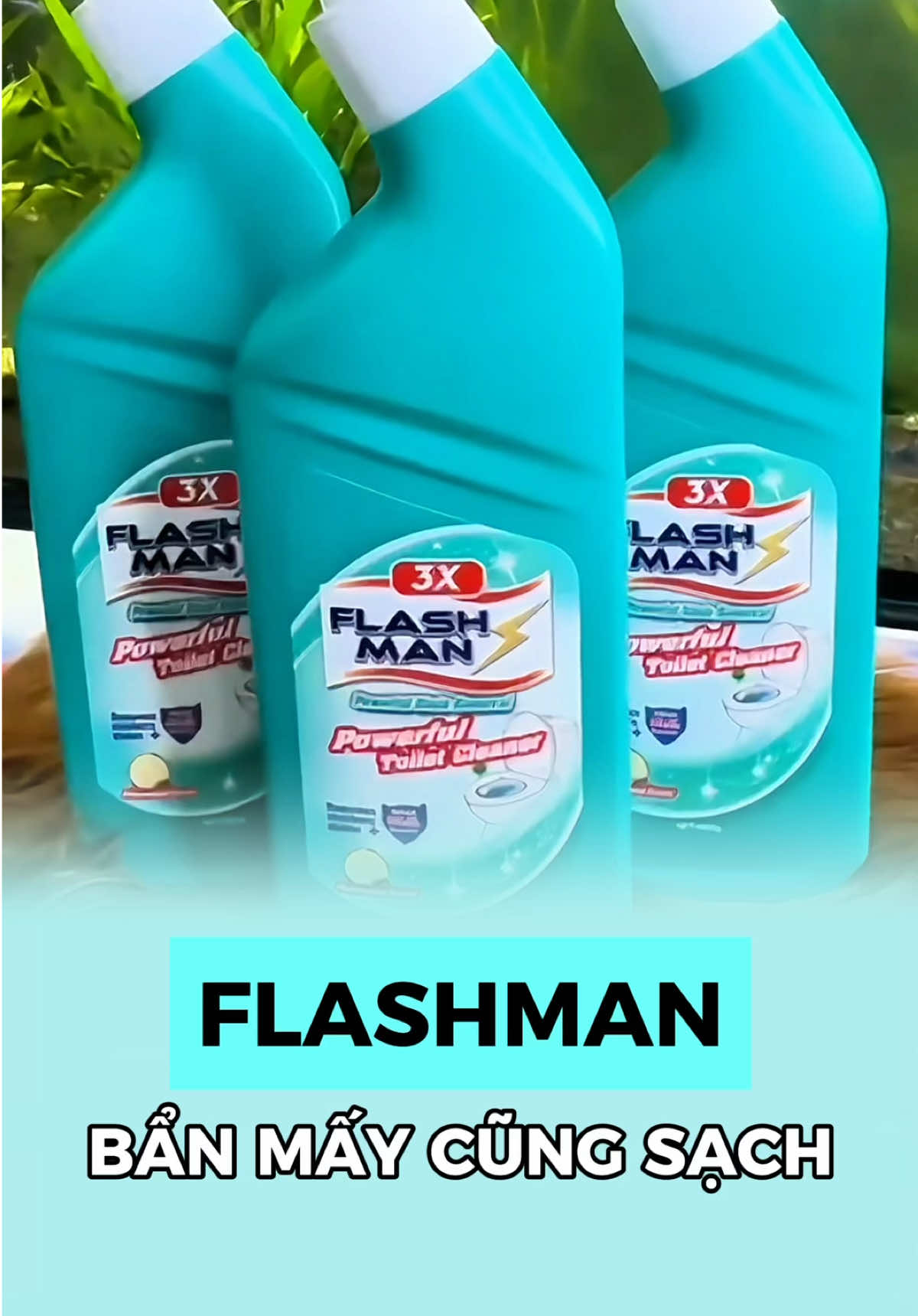 Chà rửa mệt nghỉ mà vẫn không sạch? 😩 Thì phải thử Flashman ngay đi, chỉ cần xịt 1 lần, vết bẩn bong tróc nhanh, bồn cầu sáng bóng như mới 💥 #flashman #nuoctayboncau #fyp