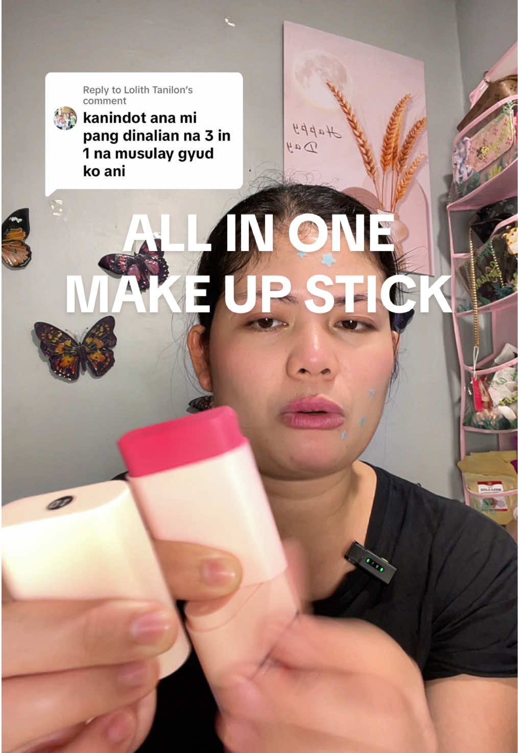 Replying to @Lolith Tanilon all in one make up stick #mommyche2 #minivlog #makeup #3in1makeupstick #tvlvblushwithsponge @TVLV MALL 