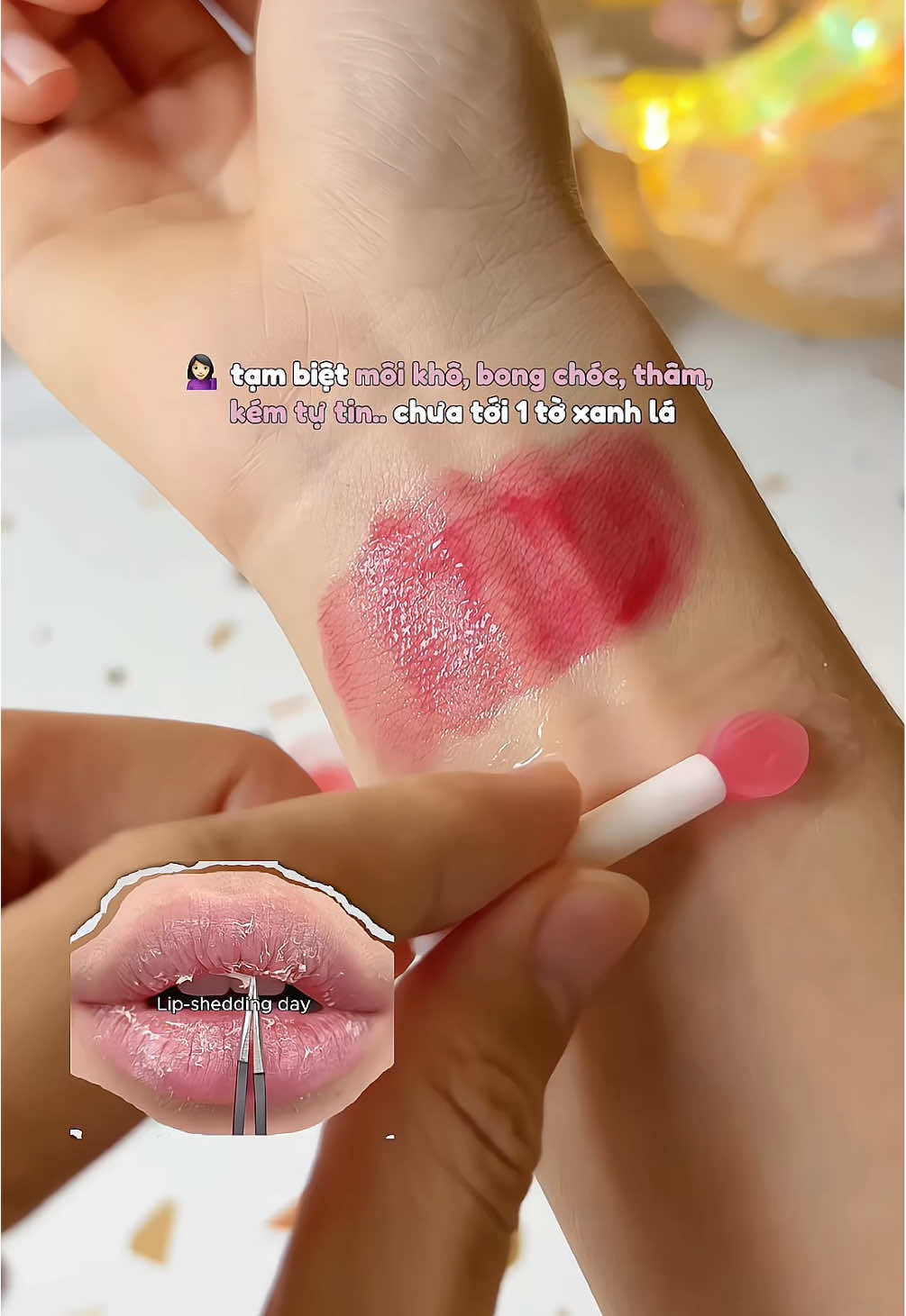 Chỉ 2 cốc trà sữa mà tạm biệt đôi môi khô nẻ thâm kém tự ti nè  #sonduongngaydem #sonduongluudo #uhongmoi #combo2in1 #BEGON  