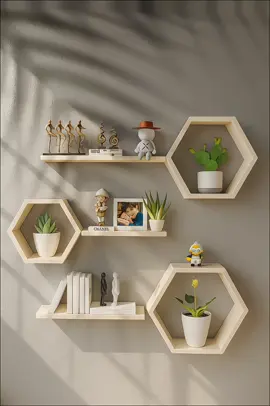 rak dinding hexagonal aesthetic terbaru. #rak #rakdinding #hiasandinding #rakdindingminimalis #rakdindingaesthetic 