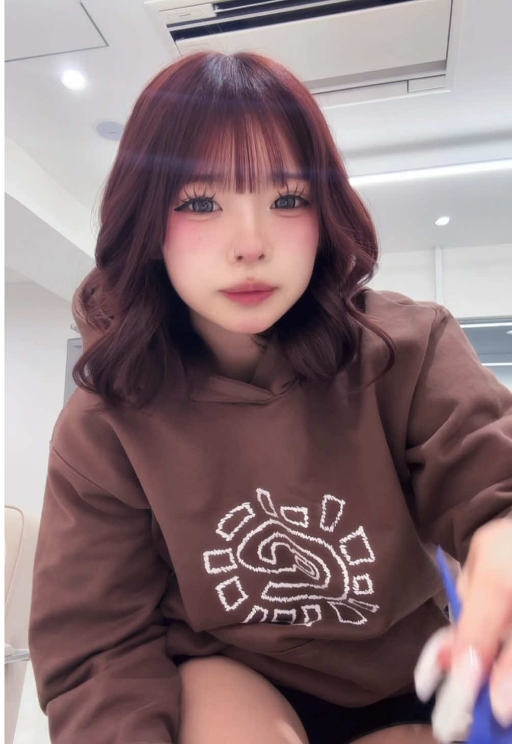 エクステ取ったにゃー赤に染めたにゃー💋