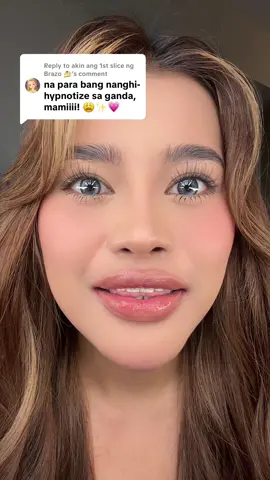 Replying to @akin ang 1st slice ng Brazo 🍰 yassss I told you lakas maka barbie ng mata 🤩🎀✨ #magister #contactlens #magisterlens #fyp 