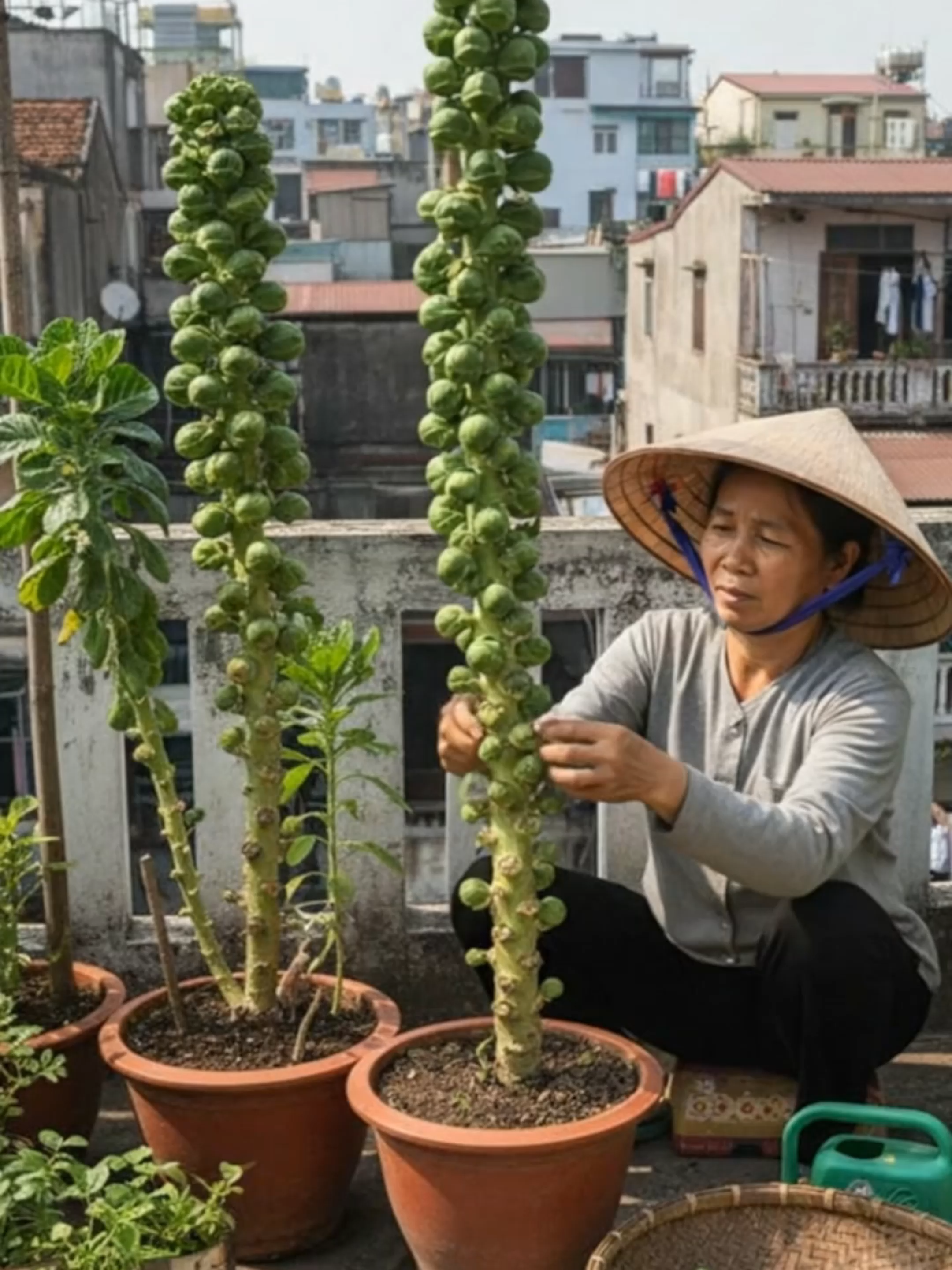 Hạt Giống Bắp Cải Tí Hon chịu nhiệt tốt thiệt, chỗ em nắng nóng mà vẫn lên tốt