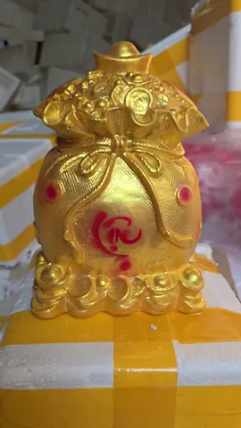 Túi vàng túi tiền thạch cao ống heo ống tiết kiệm đựng tiền#heotietkiem #heodat #londat #ongheo 