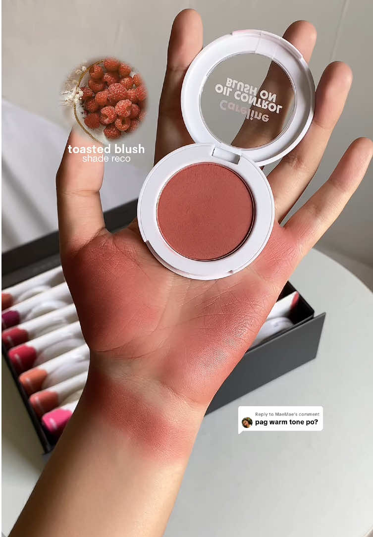 Replying to @MaeMae toasted blush reco — careline oil control blush on in shade raspberry rush ✨ bag sya for morena girlies with warm or olive undertone! #blush #blushon #powderblush #careline #makeup @Careline @beautyscribe.pr 