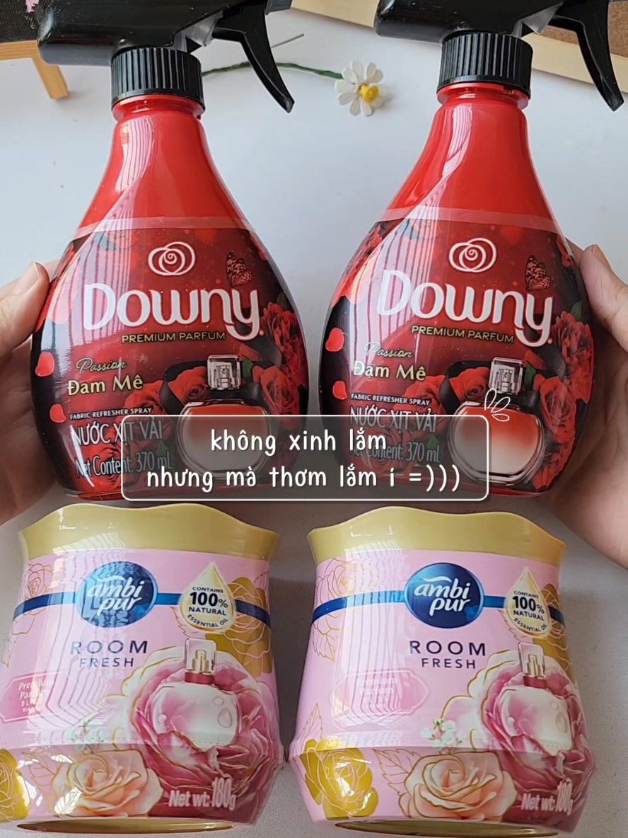 Combo 2 xịt thơm vải tặng 2 sáp thơm phòng #xitthomvai #sapthomphong #downy #sapthomambipur 