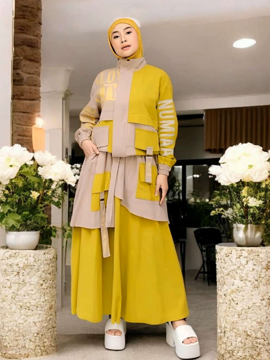 Oneset Rok HELENA by Numiaa Fashion I Setelan Baju Linen Simple Casual by Numiaa Fashion #oneset #onesetrok #onesetwanita #onesetkekinian #onesetmewah 