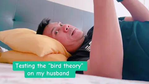 Testing the “bird theory” I think he passed 😂 #birdtheory  #husband  #couple 