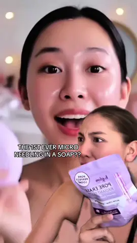 @LOVEkGlow MICRONEEDLING IN A SOAP?!? 🧼 #lovekglow #poreerasesoap #filteroffporeerase #beautysoap 