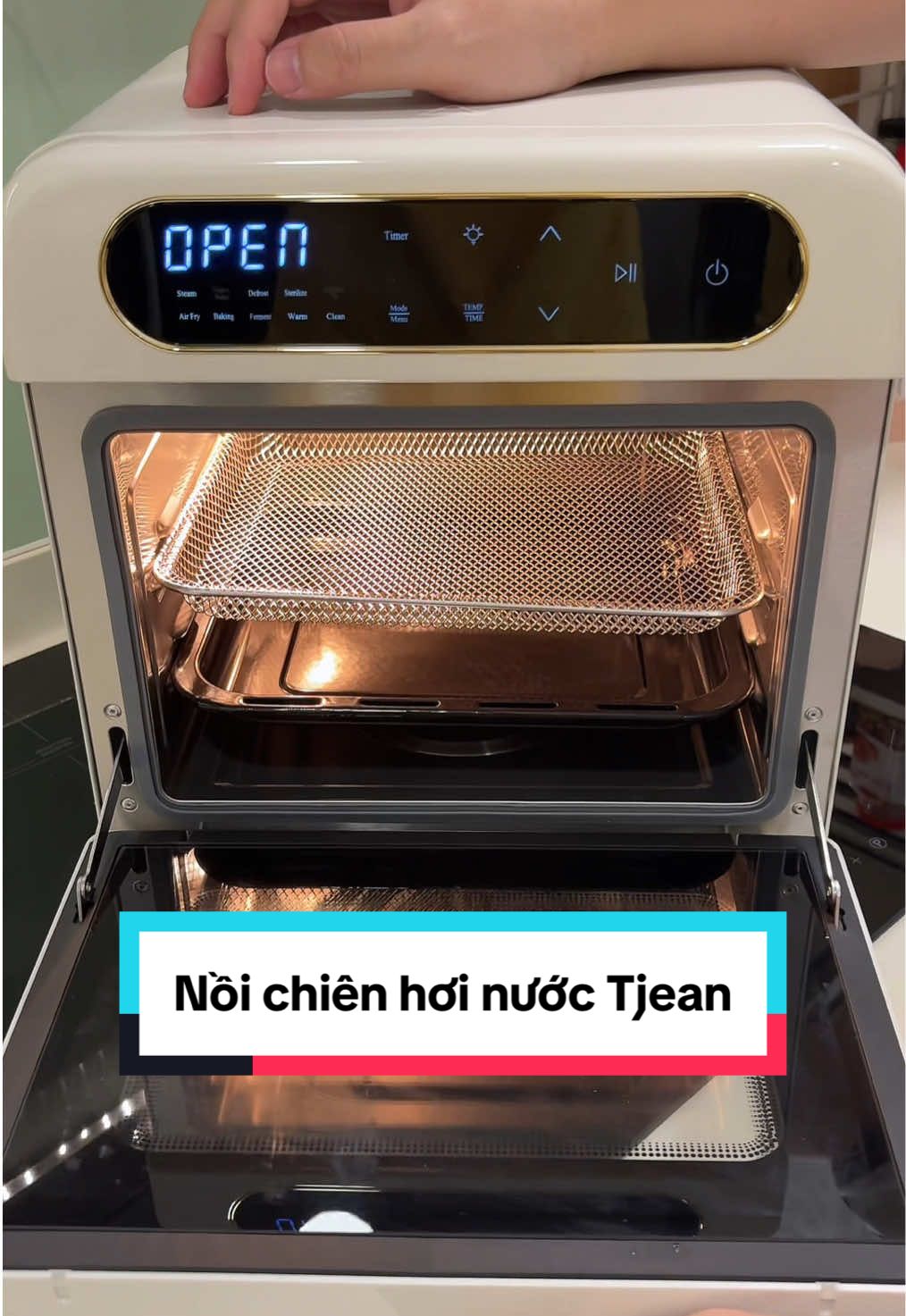 Lò chiên nướng hơi nước đa năng Tjean nấu nướng đa dạng nhiều món lắm nha #lonuong #noichienhoinuoc #noichienkhongdau #tjean 
