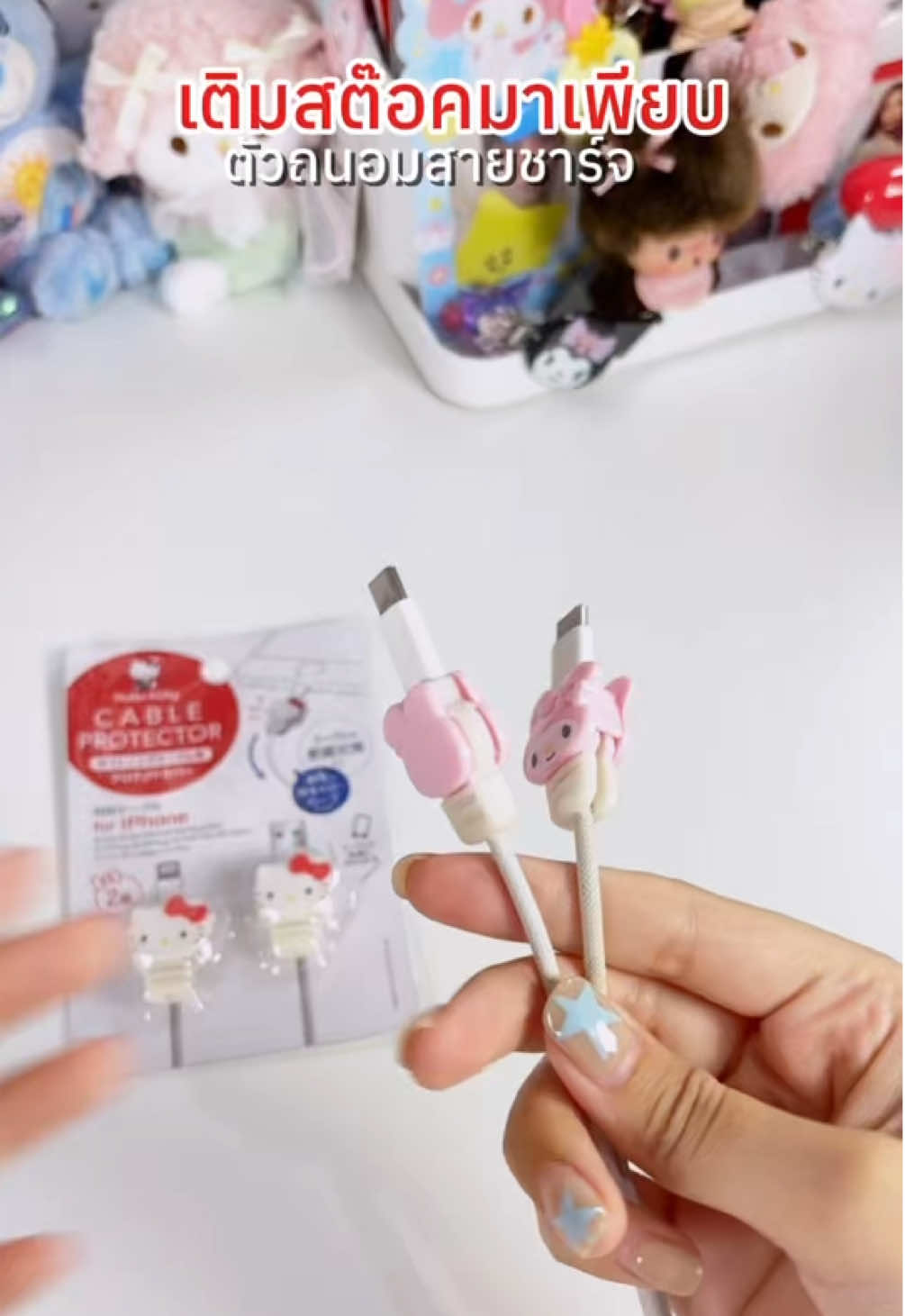 ตัวถนอมสายชาร์จไอโฟน Sanrio🌟🫒🍄