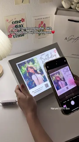 Quà cho em ngày đặc biệt, từ người đặc biệt thương em. ❤️❤️#quatangnguoiyeu #loinhanqr #harumigiftsbox #quasinhnhat  