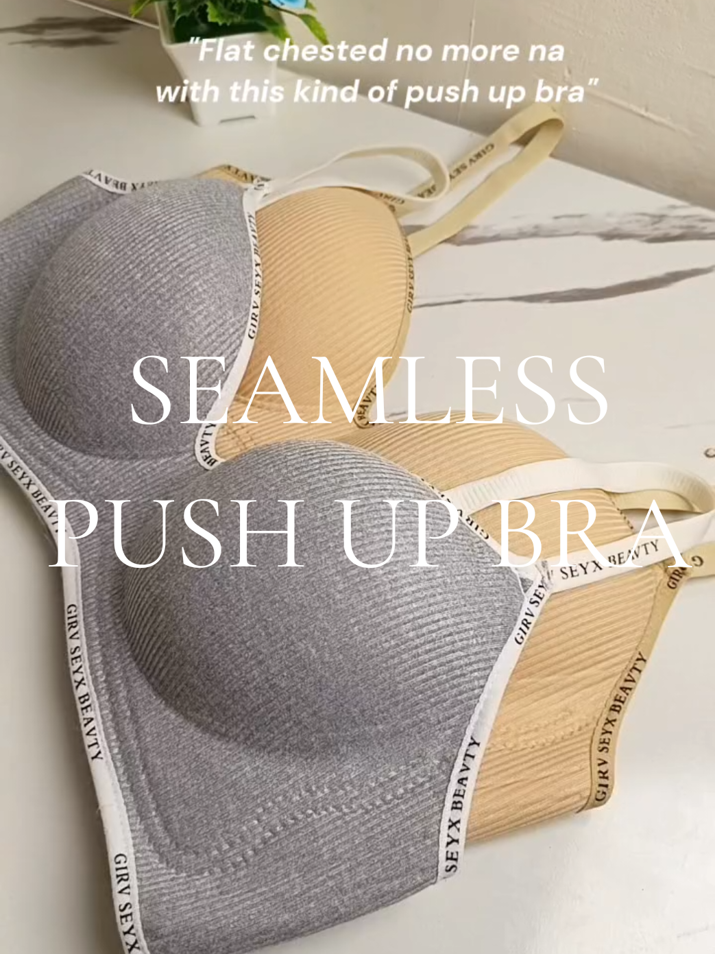 no worries for your flat cheasted bogelya be ✨💕 #pushupbra #seamlessbra #tiktokaffiliate #trending #fyp 