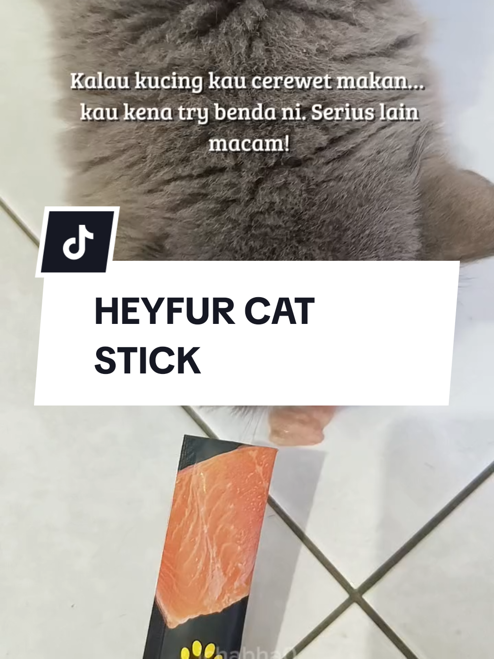 HeyFur Catstick ni memang rare sebab ada Wagyu Beef, Teriyaki Chicken, Norway Salmon & Bluefin Tuna. Murah, berkhasiat, kucing suka → owner pun happy ❤️ #heyfur #heyfurofficial #heyfurcatstick #catstick #makanankucing 
