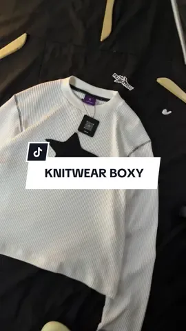 ini cowo cewe bisa pakee yaaa#longsleeve #boxy #knitwearoutfit #promomakan1111 