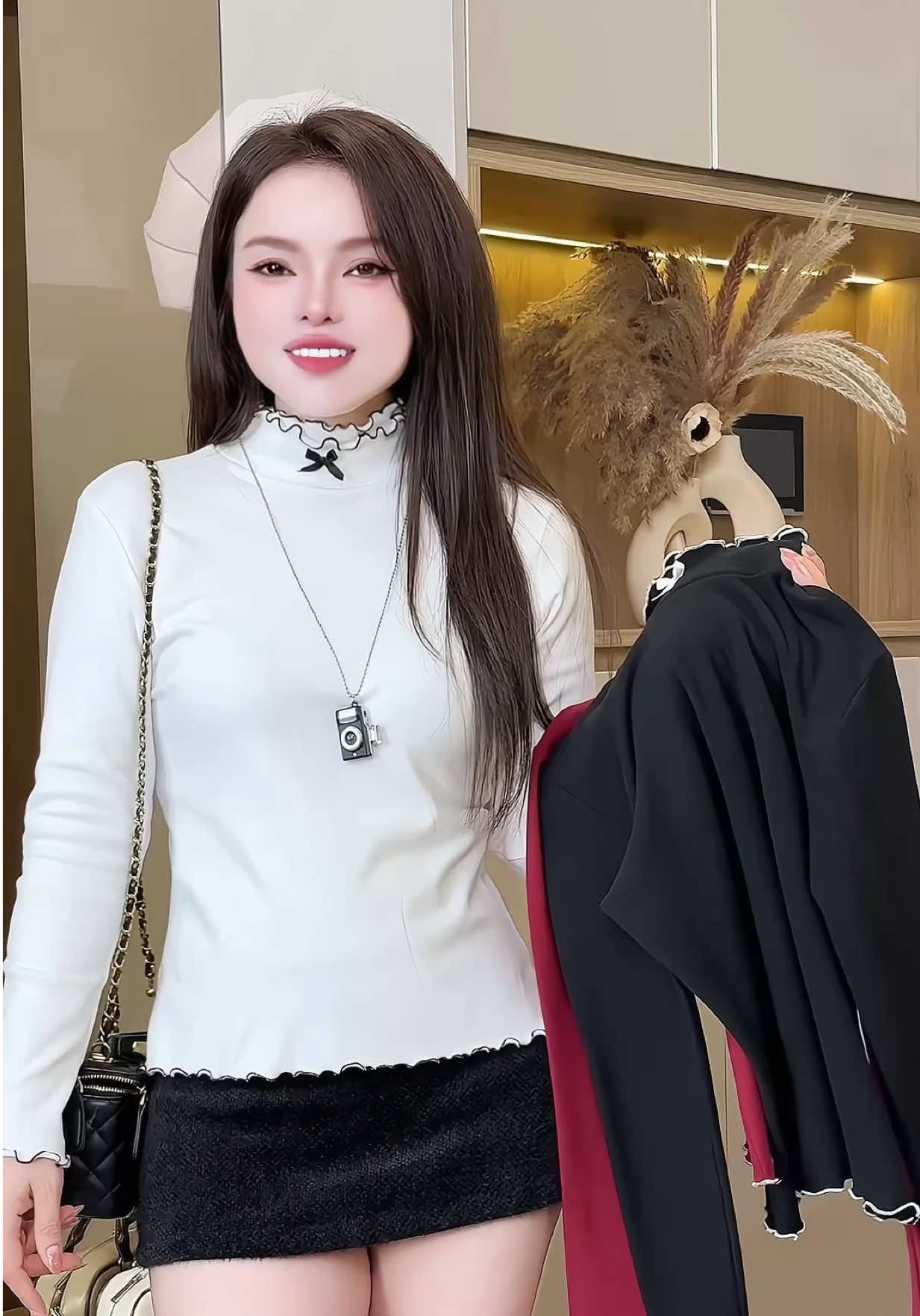 Áo giữ nhiệt dài tay viền tầng bèo xinh mê  siu hot lun😉   #aogiunhiet  #aothunnu #aolennu #aogiunhietlongtho #aogiunhietco3phan