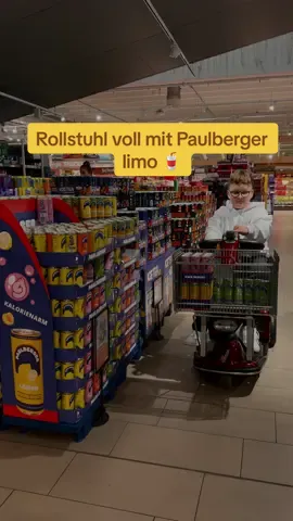 Einkaufswagen voll mit @PAULBERGER LIMO  #icrimax #paulberger #streamer #rollstuhl #amputeelife 