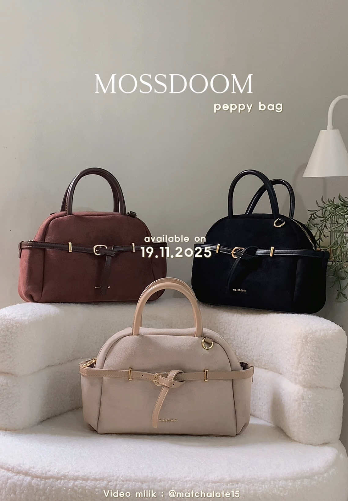 peppy bag by @MOSSDOOM  3 warnanya cantik semua 👀 jangan lupa checkout di tanggal 19 november 2025 ✍🏻  #mossdoombag #mossdoombagforwomen #mossdoomslingbag #peppybag #tasmossdoom 