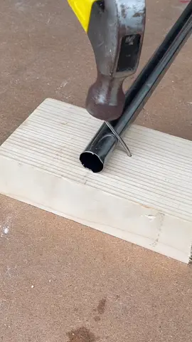 A simple tip to attach a metal pipe to wood securely. #DIY 