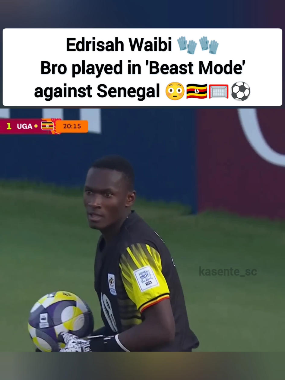 Edrisah Waibi didn't even let flies go past him in goal. Bro caught all types of shots in the football World. Senegal will always remember him, eeeh😳😳 Uganda 1-0 Senegal #UgandaFootball #UgandaPremierLeague #UgandaCubs #UgandaU17 #WorldCupU17