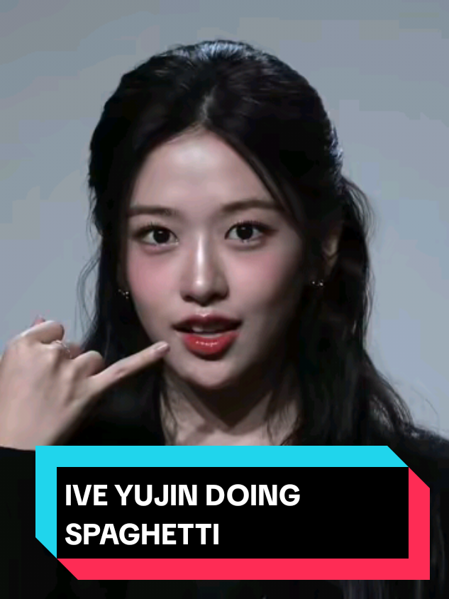IVE YUJIN doing LE SSERAFIM's SPAGHETTI gestures #lesserafim #spaghetti #ive_yujin #fanmeeting  @le_sserafim