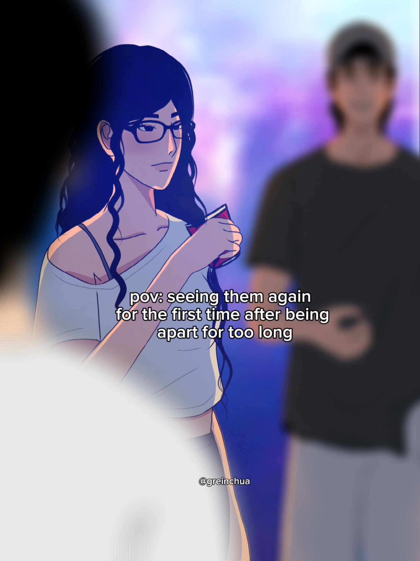 when the party is too loud but it's the feeling of seeing them again after being apart for too long. #pov #au #delulu #animation #illustration #oc 