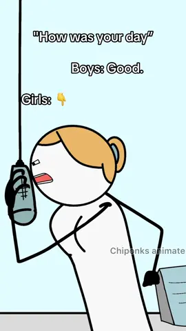 Girls answer to how was your day 🤣😀 #fyp #funnyanimations #funny #funanimations 