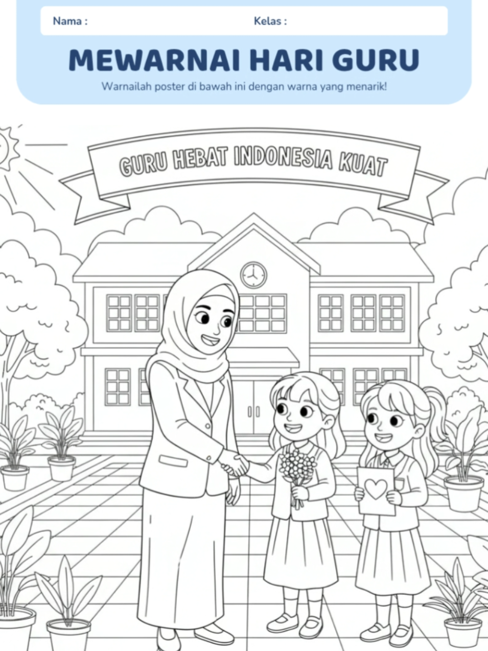 LKPD MEWARNAI HARI GURU NASIONAL TAHUN 2025 #guru #harigurunasional2025 #hgn #2025 #tiktok 