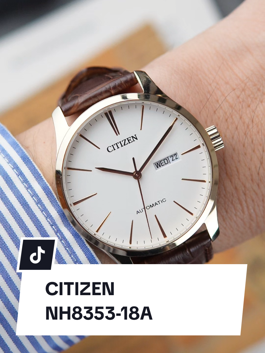 Phần 583: Lên tay mẫu Dresswatch Citizen NH8353-18A với thiết kế thanh lịch, cực đơn giản nhưng đầy nét tinh tế. Một món phụ kiện ngon bổ rẻ - Size 40mm - Kháng nước 5atm - Kính Sapphire Crystal chống xước - Máy Caliber 8200 với 42 giờ trữ cót, 21.600 vph dao động - Cực mới, fullbox #donghotheanh #watches #dongho #citizen #citizennh8353 