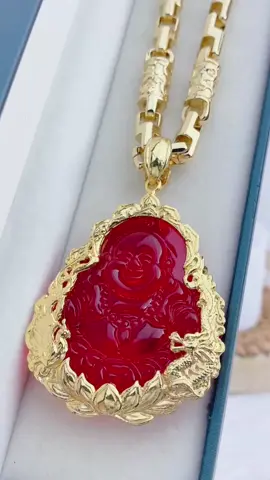 Bộ dây chuyền di lạc đá đỏ #trangsucnamdep #daychuyennam #daychuyenamdep #daychuyenrongnam #daychuyennammavang18k  