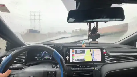 Californians scared of left lane when rain poured in? Not for me 😼#fyp #fypシ゚viral #fyppppppppppppppppppppppp #camryxse #california 