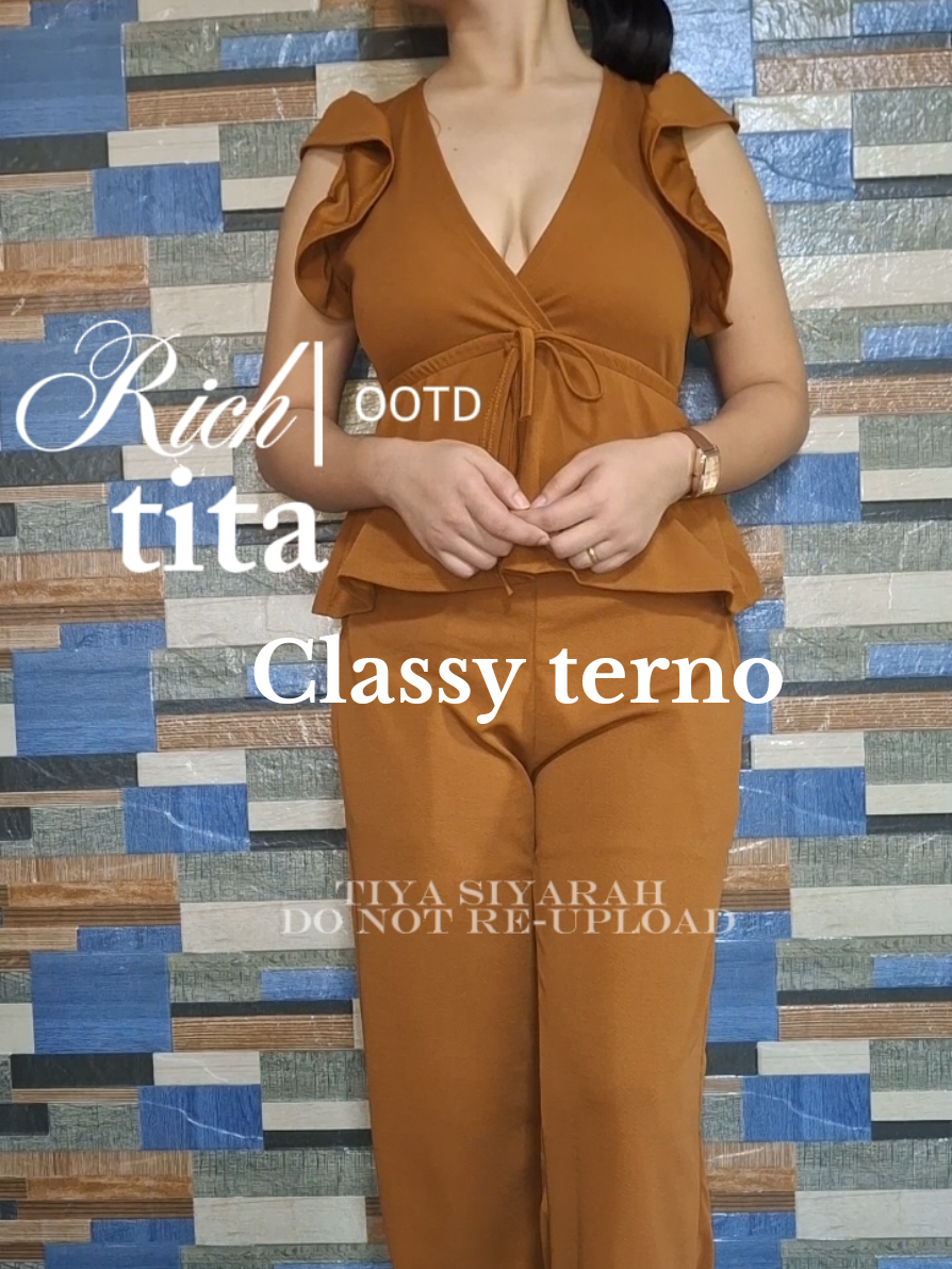 Classy terno. 🤎 #OOTD #outfitideas #ootdfashion #ternooutfit #richtitaoutfits 
