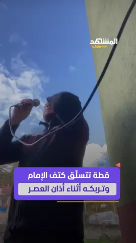 قطة تُربك الإمام.. وتفاجئه بالصعود على كتفه أثناء الأذان في تركيا #قطة #تركيا #أخبار_المشهد #المشهد_لايت