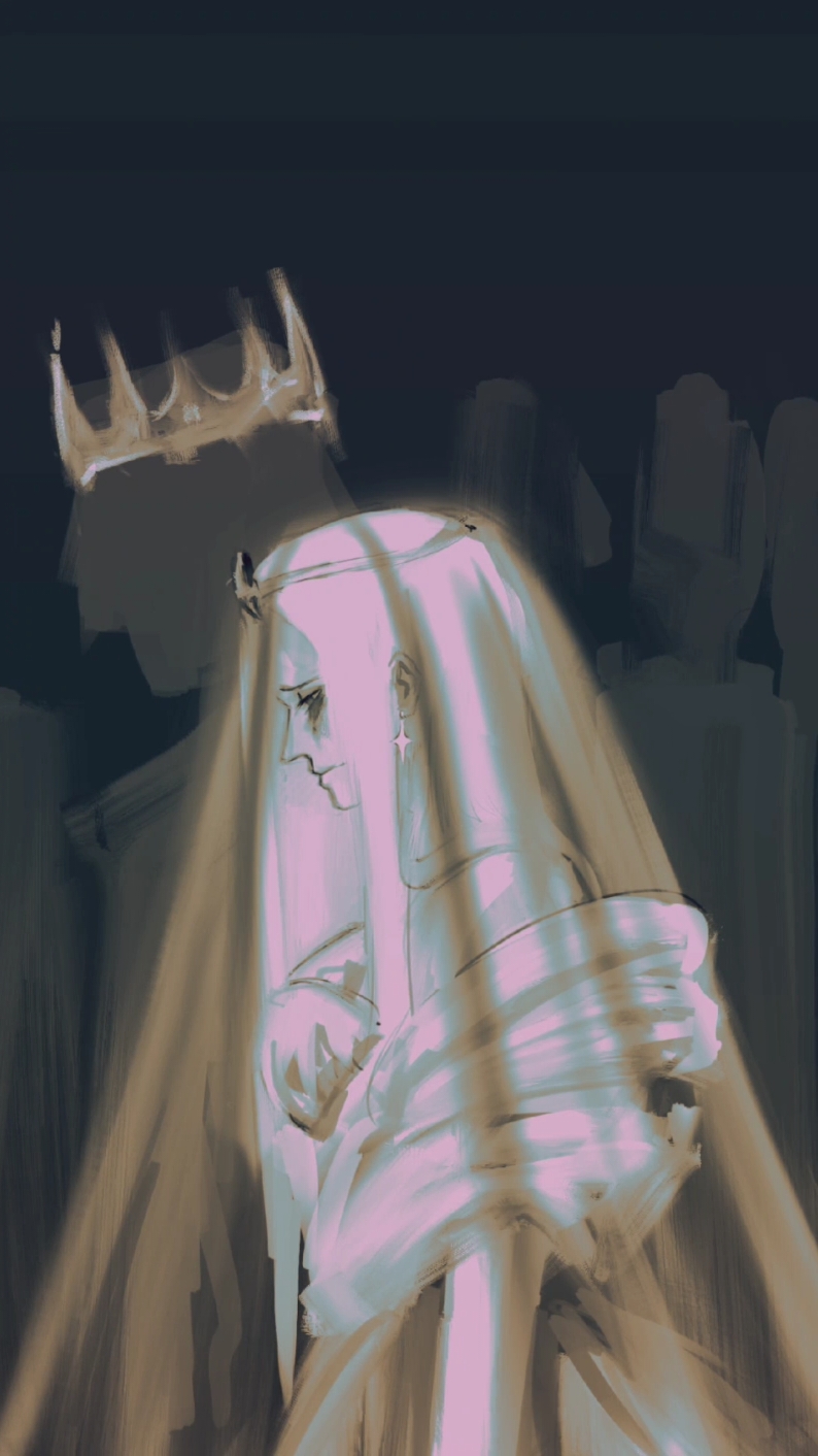 princess × wizard  По-быстрому сделала свой вариант этого тренда, не хочу делать из этого полноценку, так что пусть останется только как скетч в тикток #princessxknight #darkfantasy #knight #art #digitalart #goldenbrown #medieval #wizard #princessandknight 