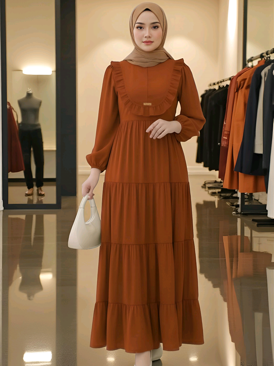 Gamis Lebaran 2026 dengan bahan crinkle airflow premium—adem, jatuh cantik, dan anti kusut. Desain elegan, busui & wudhu friendly, plus resleting depan yang praktis. Nyaman dipakai seharian dan tampil anggun di Hari Raya! #gamis #gamislebaran #gamismurah #outfit #ootdfashion 