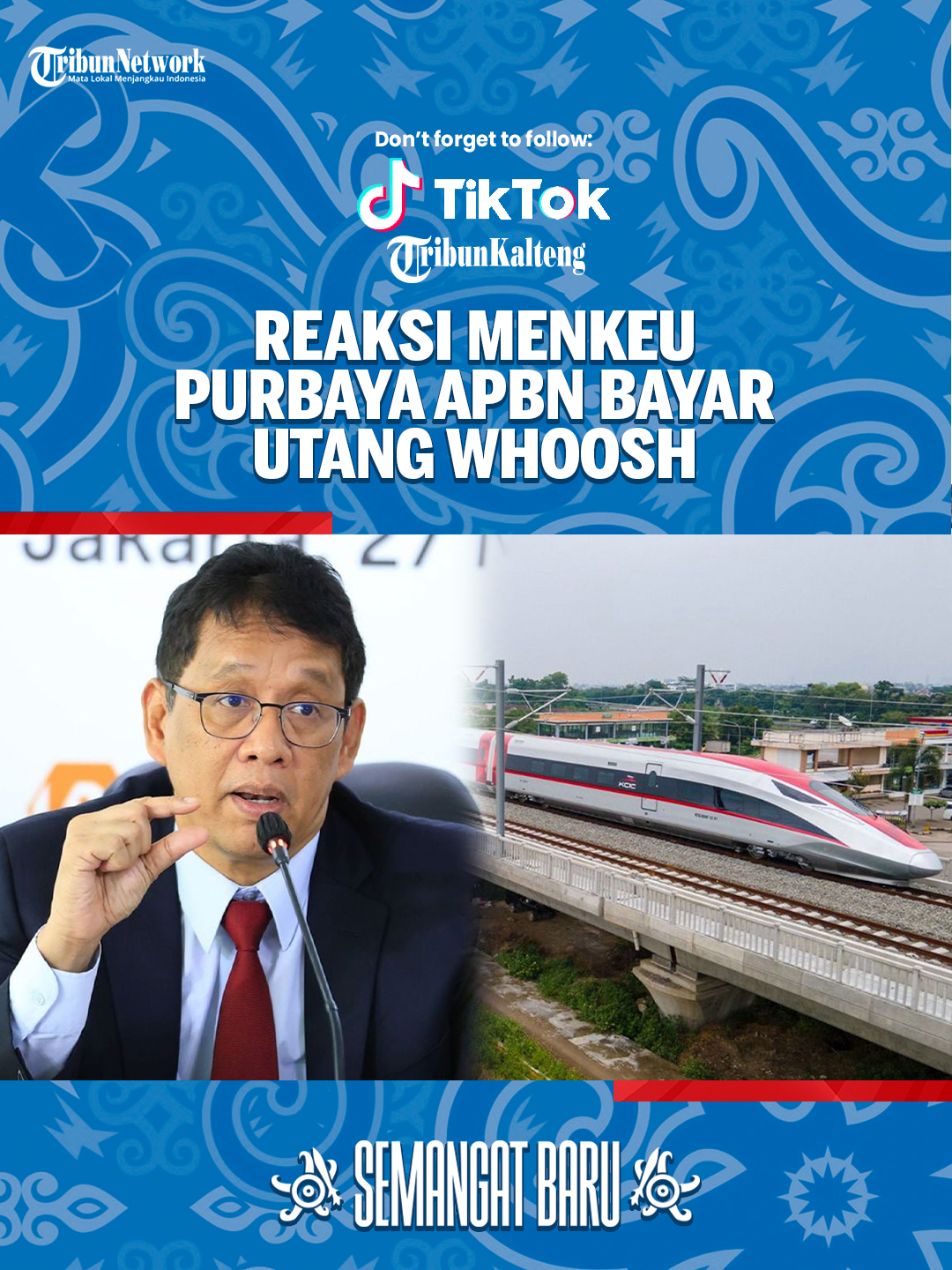 Menteri Keuangan Purbaya Yudhi Sadewa merespons rencana Danantara yang akan melibatkan APBN untuk menanggung masalah utang proyek Kereta Cepat Jakarta Bandung alias Whoosh. Menkeu Purbaya secara pribadi menyebut tak ingin melibatkan APBN untuk membayar utang Whoosh. Namun, ia akan patuh pada pemimpin tertinggi yakni Presiden Prabowo Subianto yang berjanji akan menuntaskan persoalan utang Whoosh. 