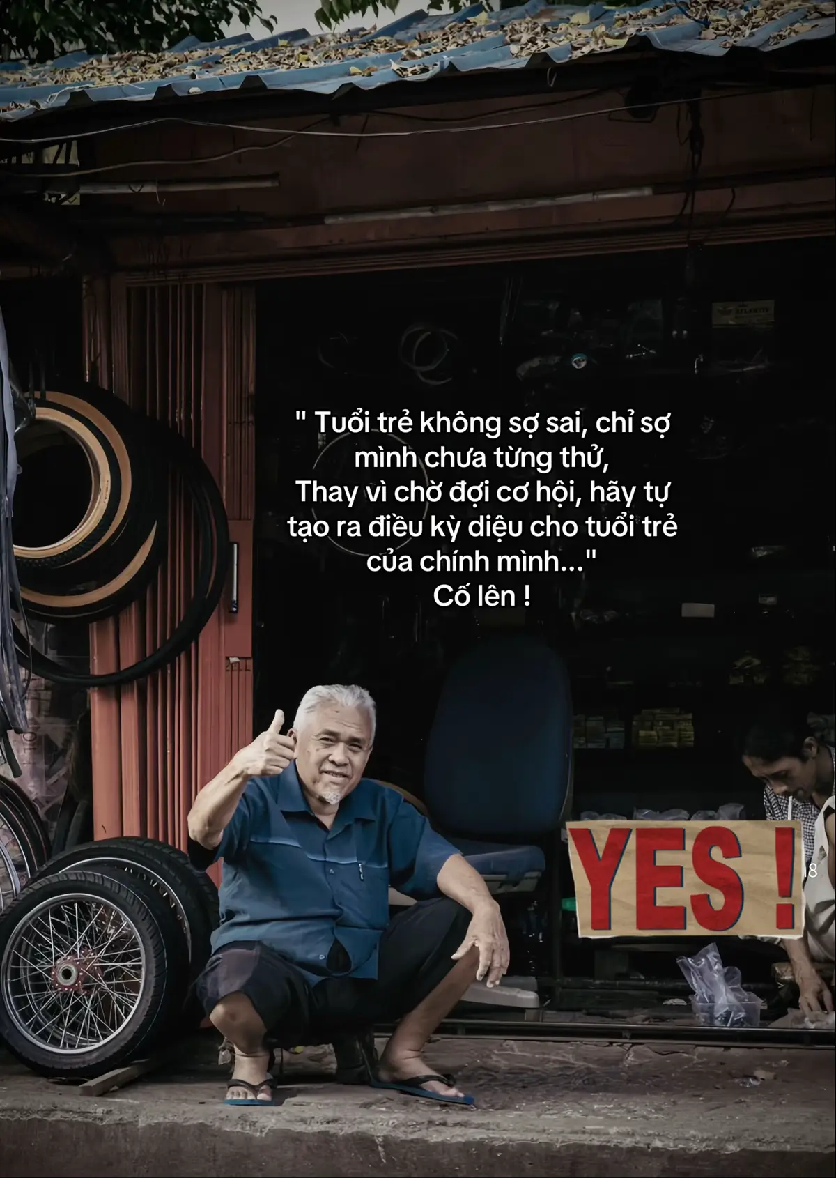 Tuổi trẻ không sợ bị gục ngã  Chỉ sợ thấy khó rồi dừng lại  Xh