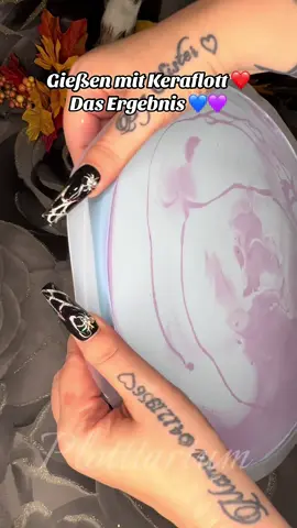 Gießen mit Keraflott ❤️ Das Ergebnis für Euch 💙💜 #kunst #keraflott #gießen #gießpulver #keraflottgießen 