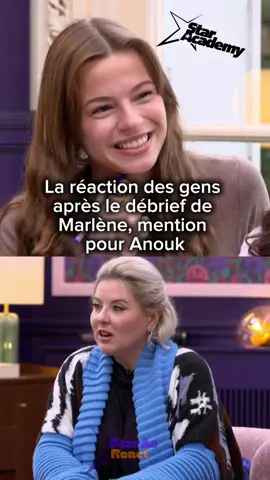 La réaction des gens après le débrief de Marlène, mention pour Anouk #reaction #star #staracademy #debrief #prime 
