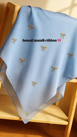 bawal manik ribbon 🎀 🩵 nk cari mano hargo muroh tapi kualiti tudung on point?? #bawal #ribbon #bawalmurah #CapCut 