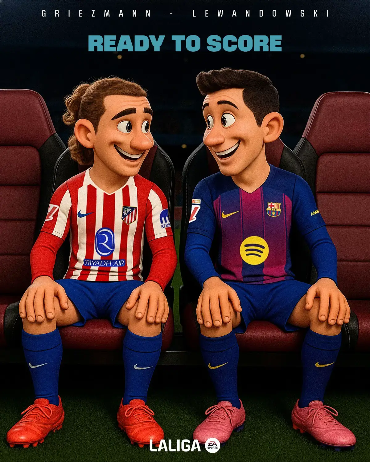 💥 GAMECHANGERS.  🔝 Griezmann and Lewandowski are the players who have scored the most goals this season in #LALIGAEASPORTS coming off the bench (3)! #AI #IA #DeportesEnTikTok 