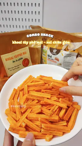 giòn rụm, ăn ngon lắm lun 🤤 #khoaitay #khoaitayphomai #nuichien #anvat #keochang 