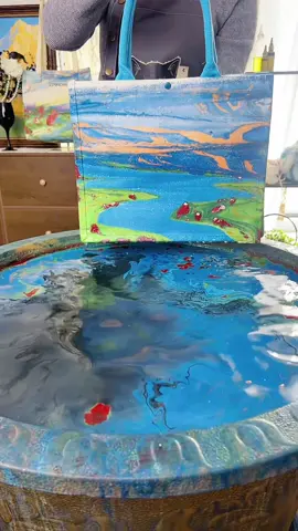 Live a little bolder—you don't have that many spectators.#DIY#Handmade bag#Floating Paint Package