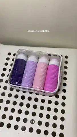Leak proof Travel Bottles 💜🩷 #travel #travelsize #compact #mini #organizer 