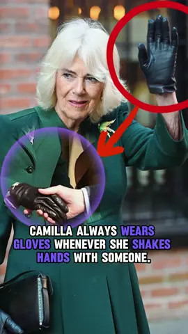 Camilla always wears gloves whenever she shakes hands with people #usa #tiktok #fyp #queen #royal #crown 