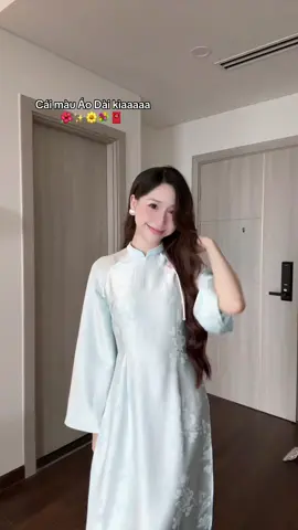 Cái màu xanh xinh iu lắm lun #aodaitet #aodai #aodaitruyenthong #aodaivietnam #xuhuong 