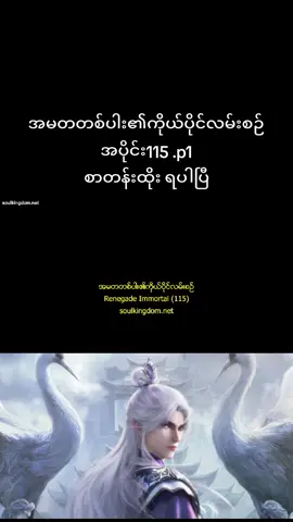 #အမတတစ်ပါး၏ကိုယ်ပိုင်လမ်းစဉ် #renegadeimmortal #ဝမ်လင် #အသဲလေးတော့ပေးသွားနော်😍 #soulkingdomcrd 