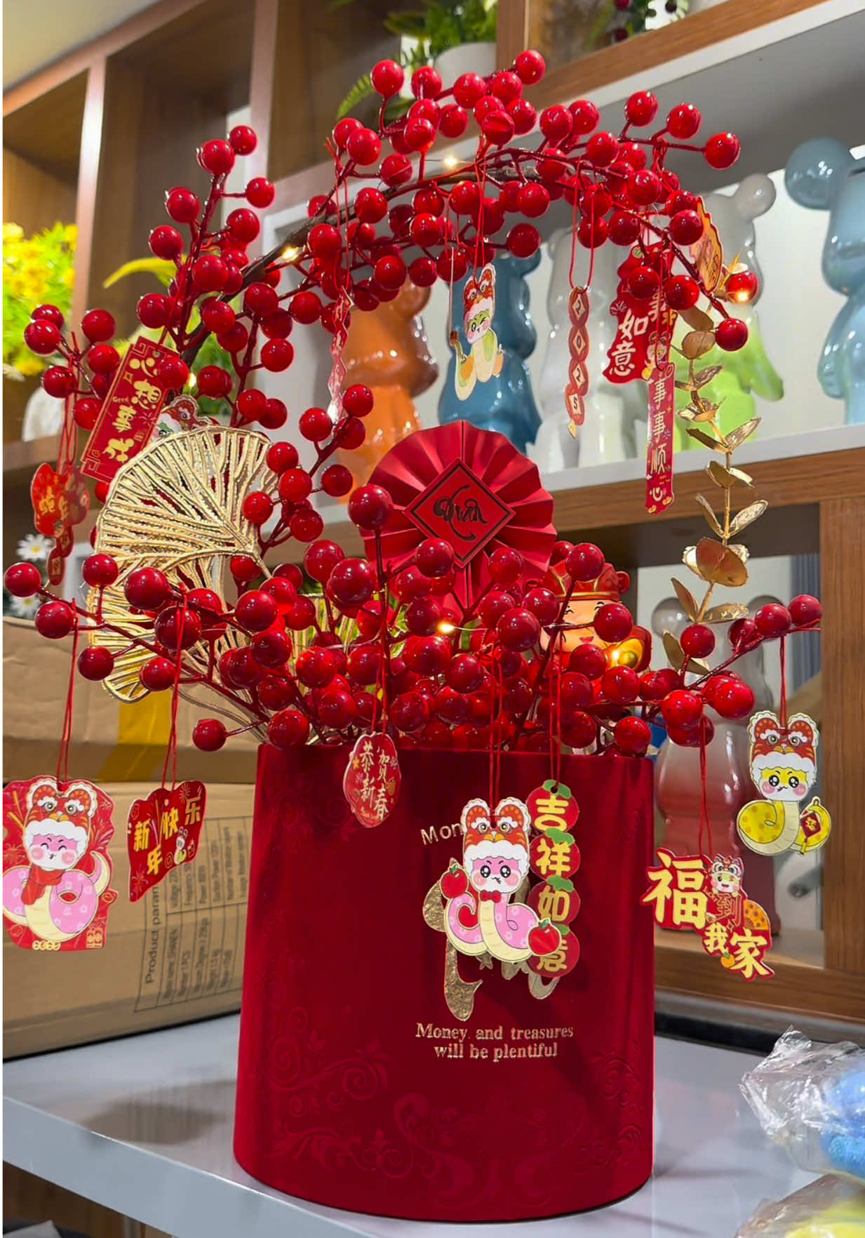 Set phụ kiện chậu đào đông chậu trang trí tết#emkieutaphoa #trangtritet #chaudaodong #trangtritet2026 #phukientrangtritet 