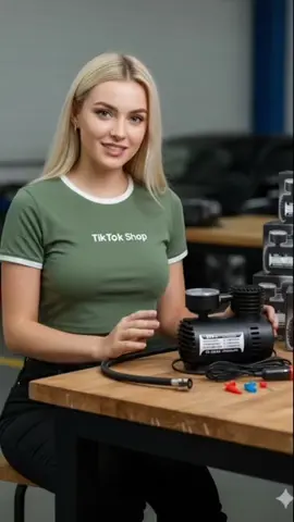 Mini compressor de ar portátil de 12V para o seu carro  #compressorportatil #tiktokshop #ferramentas #carro #equipamentos 