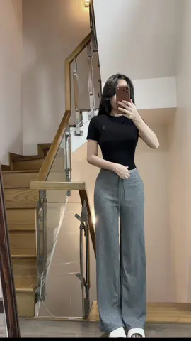 Quần nỉ ống dài suông